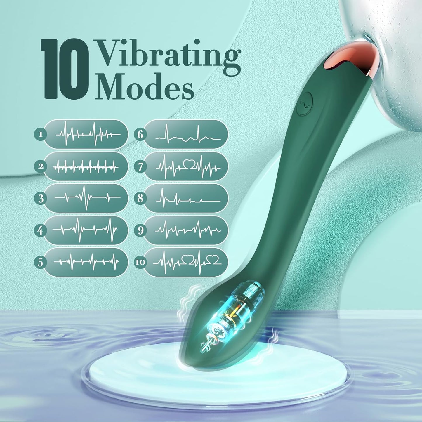 10 Mode Vibration Body Massager - Ergonomic Design