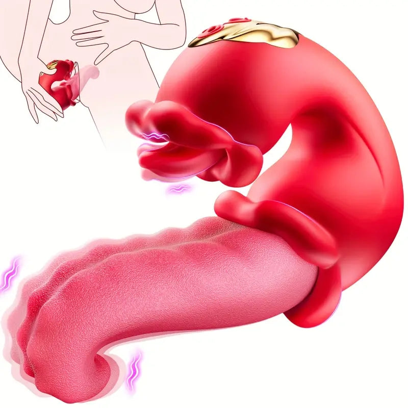 Simulation Tongue Vibrating Massager Powerful Vibrating Massage Toys