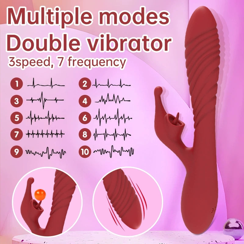Vibrating Red Relaxation Massager - Unique Contoured Shape