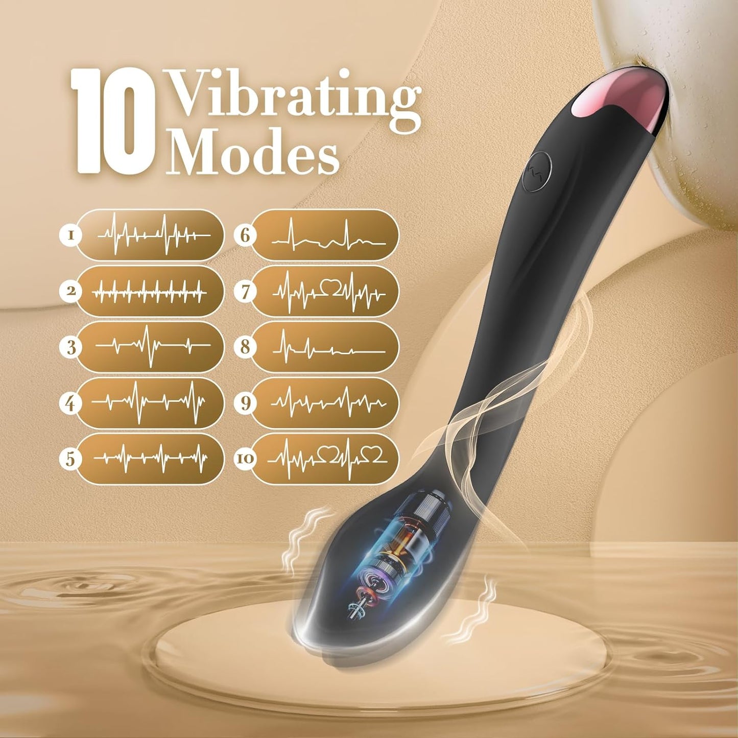 10 Mode Vibration Body Massager - Ergonomic Design