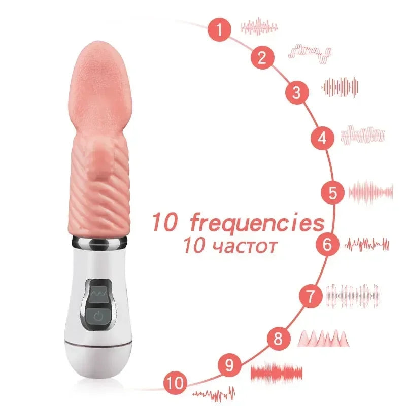 Red Silicone Rechargeable Body Massager - Textured Design