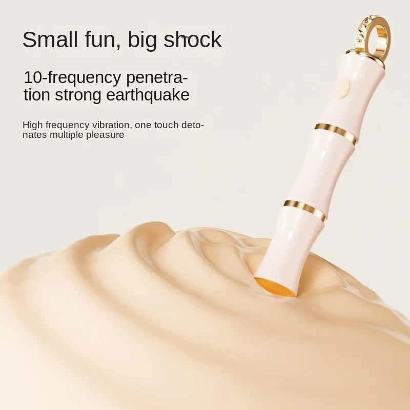 Elegant Bamboo - inspired Rechargeable Body Massager - 10 Vibration Modes