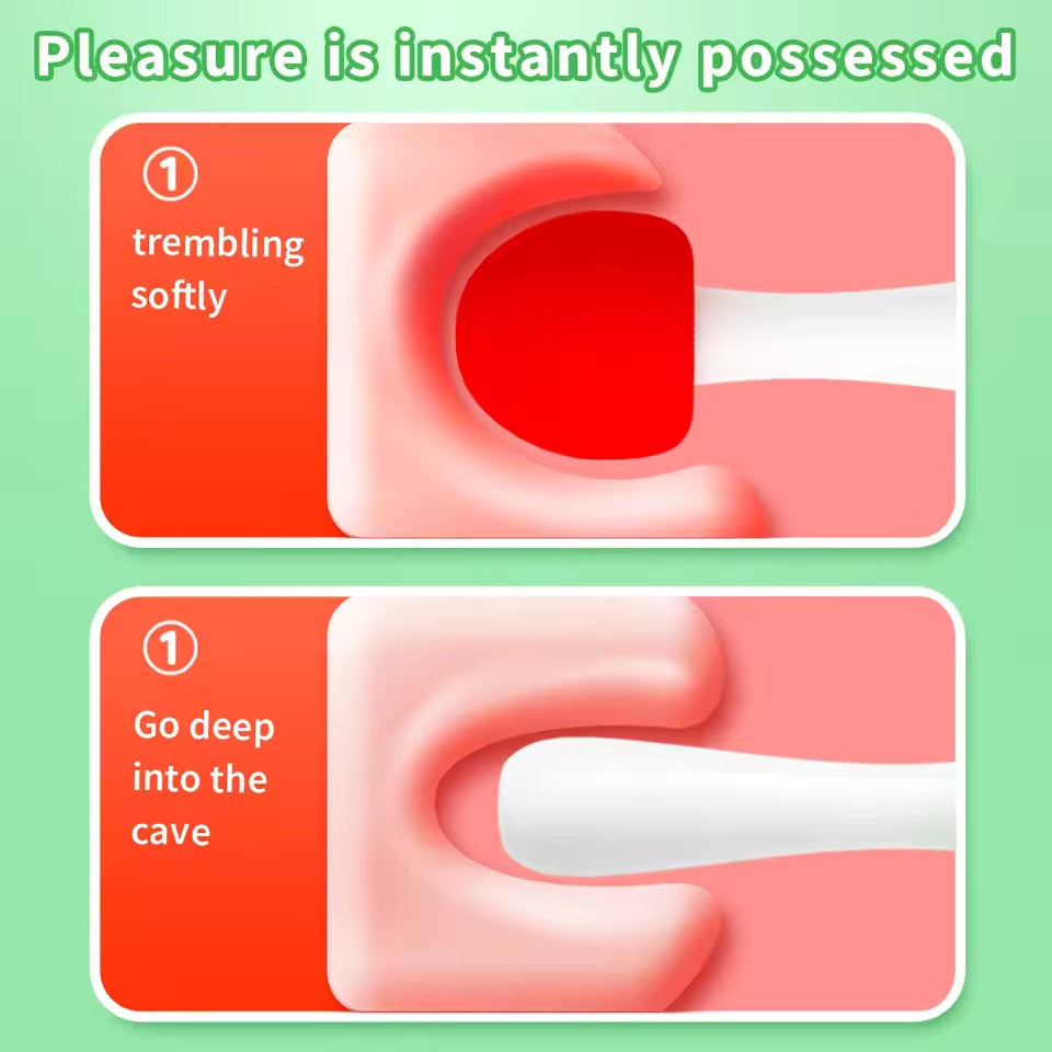 Mushroom-shaped Soft Silicone Personal Massagers - Delicate Care in Red & Green