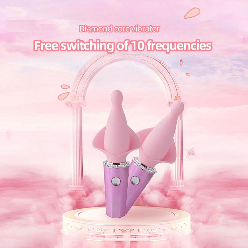 Swan Neck Multi-frequency Dual Motor Vibration Waterproof Vibrating Massager