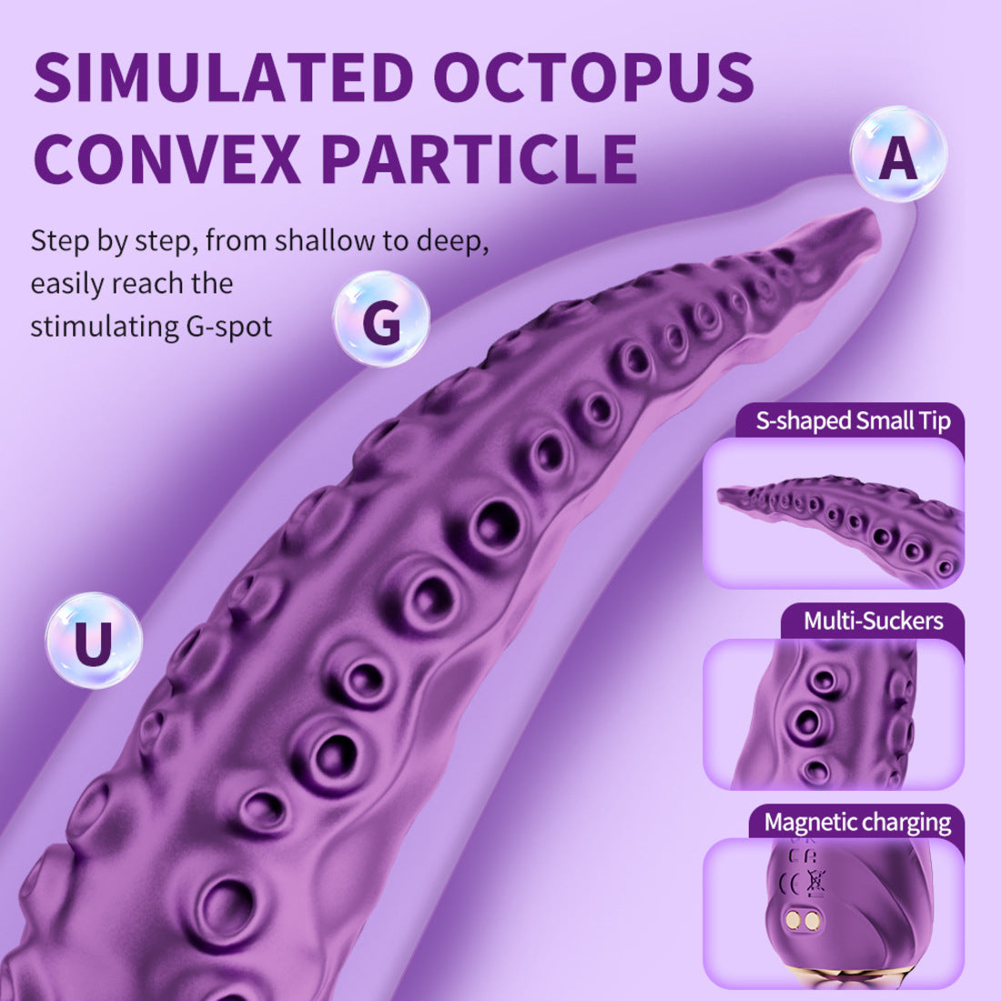 Purple Octopus - Inspired Silicone Body Massager