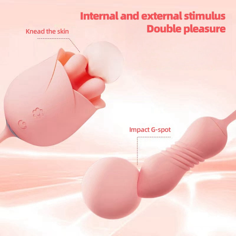 Stamen mini telescopic vibration massager
