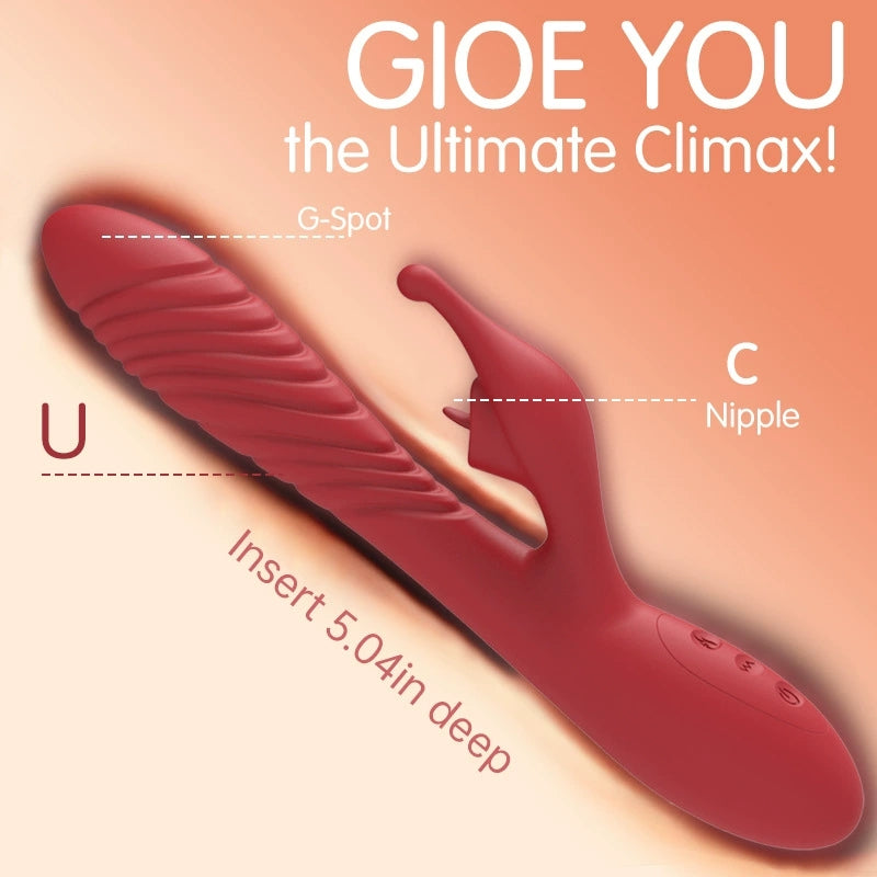 Vibrating Red Relaxation Massager - Unique Contoured Shape