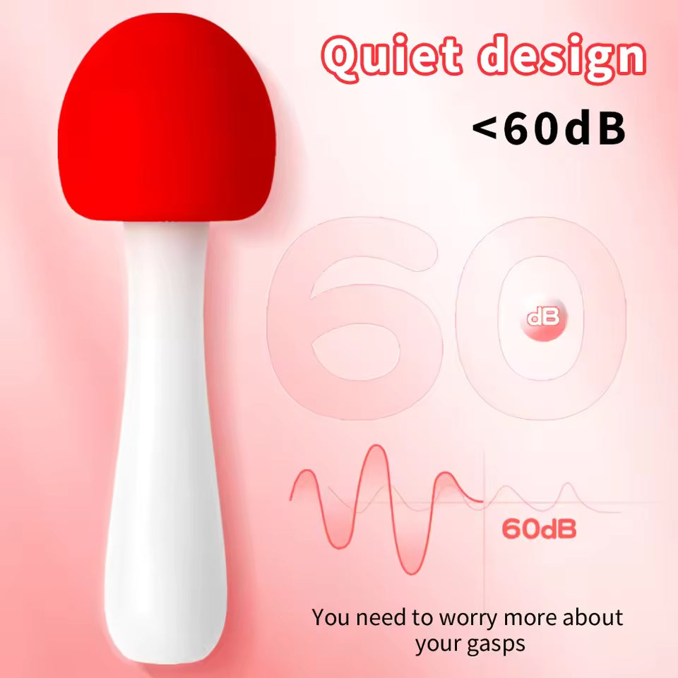 Mushroom-shaped Soft Silicone Personal Massagers - Delicate Care in Red & Green