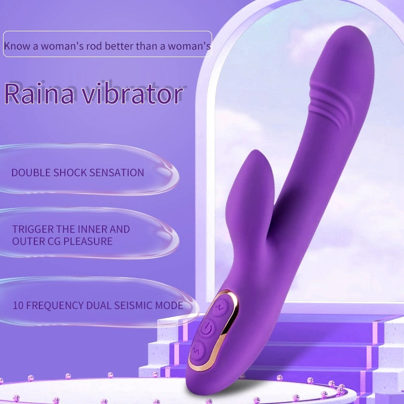 Waterproof Vibration Massager - Purple & Silicone - for Relaxation