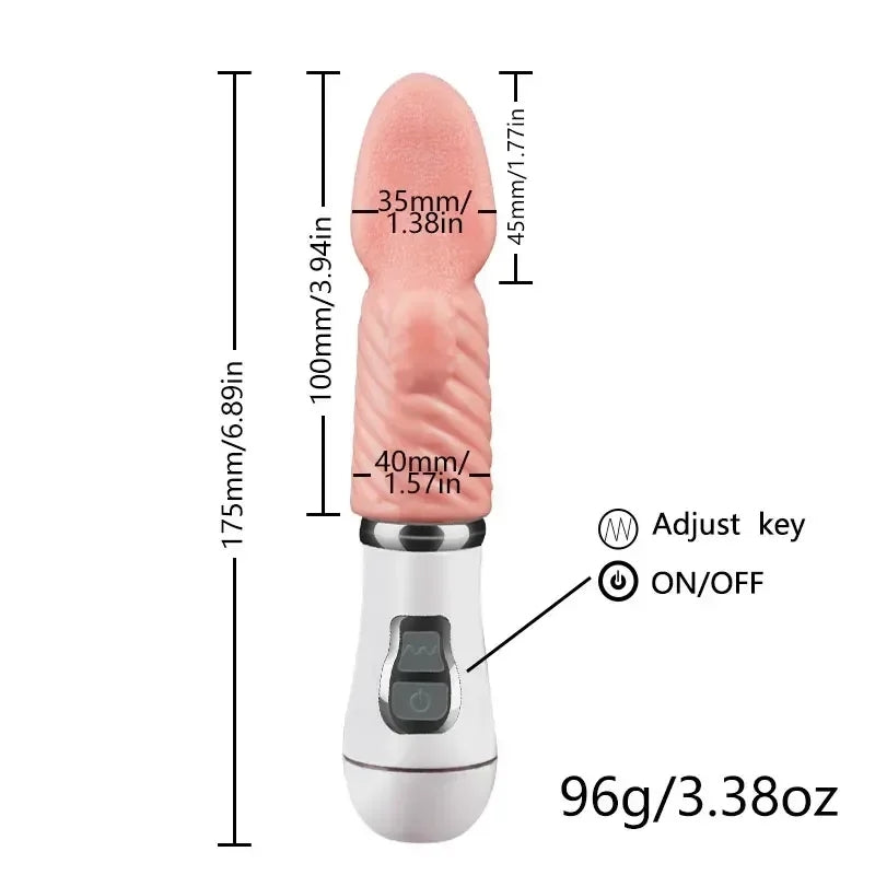 Red Silicone Rechargeable Body Massager - Textured Design