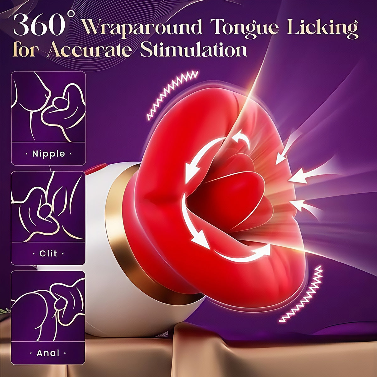Rose Lips - Inspired Rechargeable Body Massager for Women