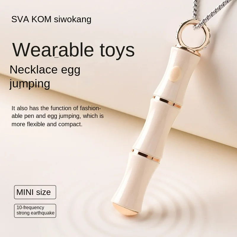 Elegant Bamboo - inspired Rechargeable Body Massager - 10 Vibration Modes