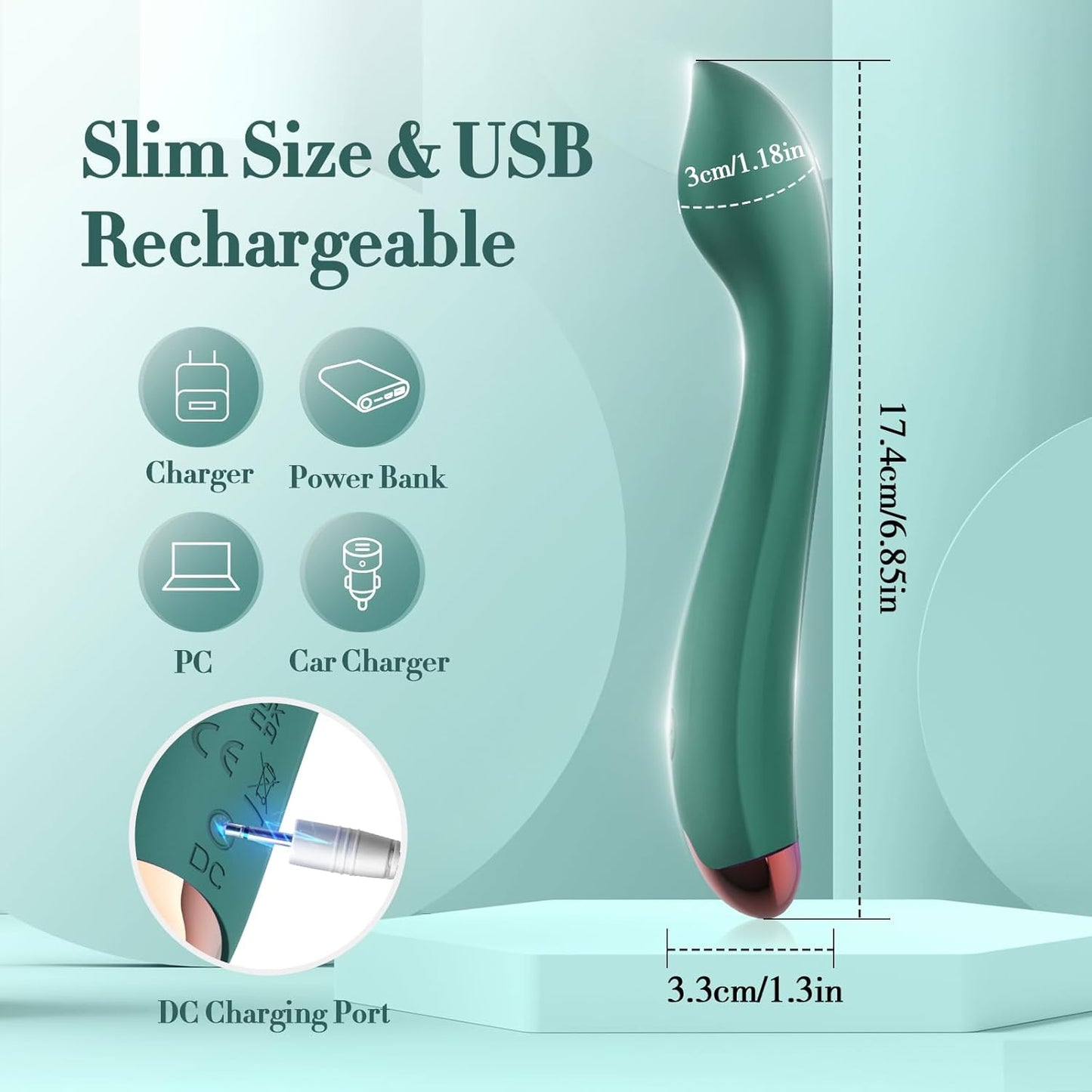 10 Mode Vibration Body Massager - Ergonomic Design