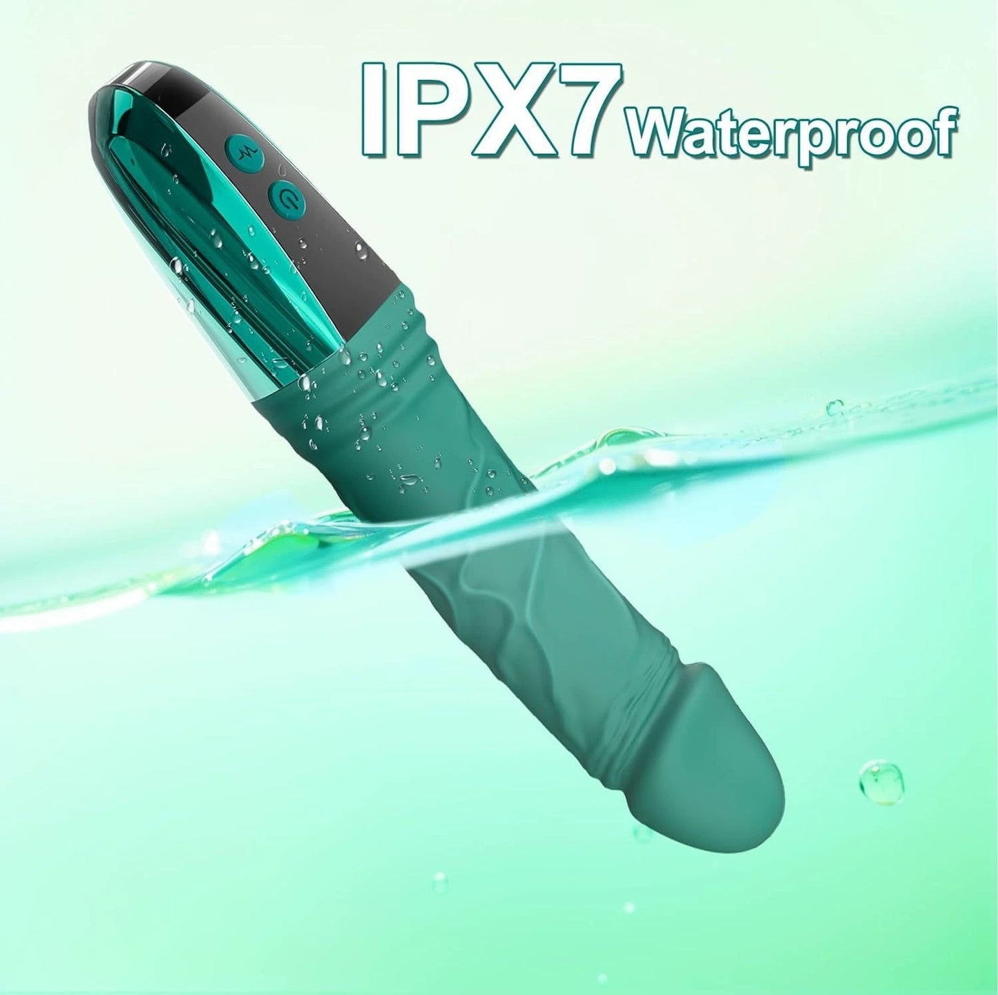 Emerald - Green Silicone Body Massager - USB Magnetic Charging