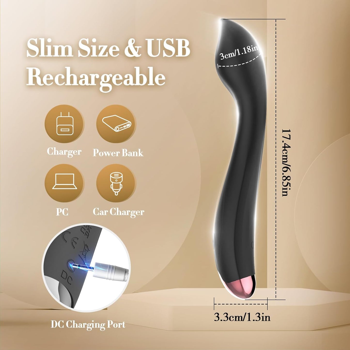 10 Mode Vibration Body Massager - Ergonomic Design