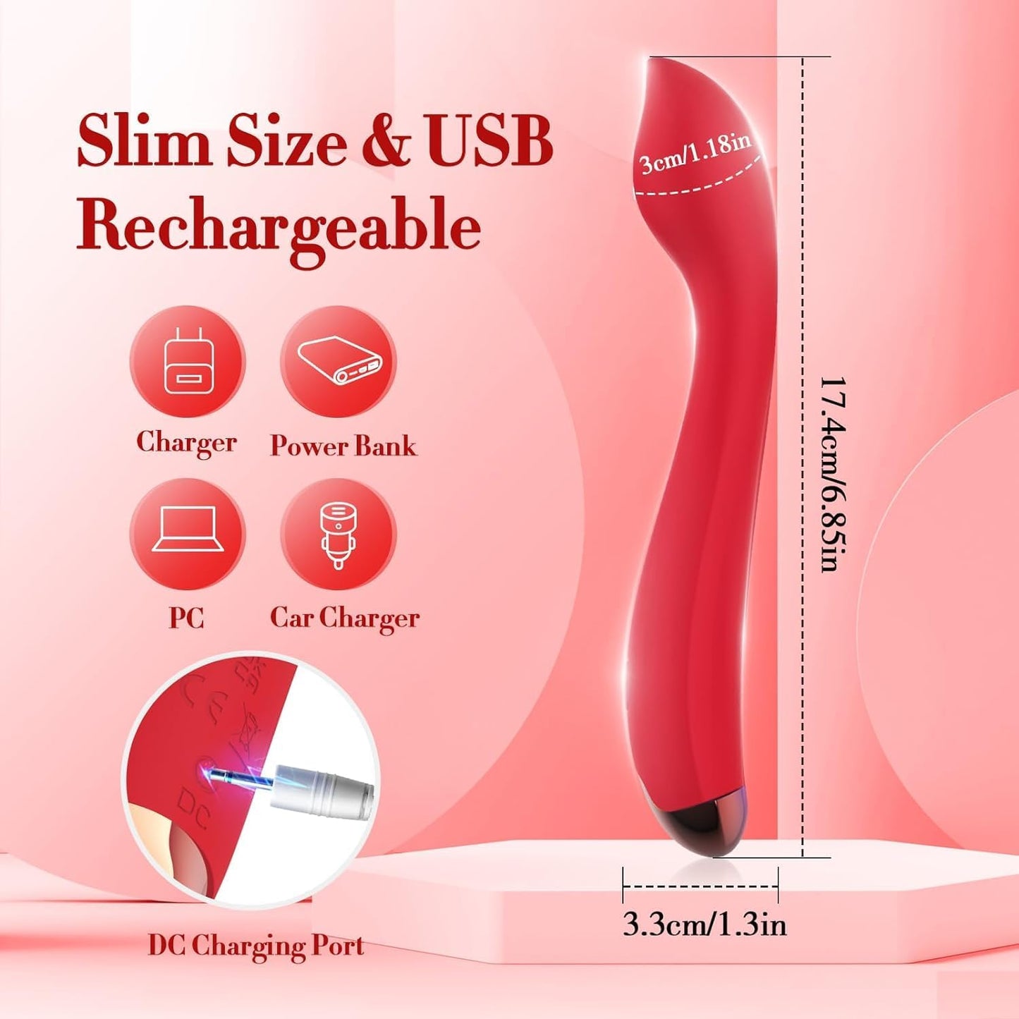 10 Mode Vibration Body Massager - Ergonomic Design