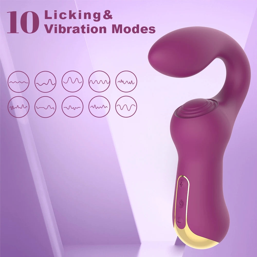 Premium Purple Vibration Massager with 10 Frequencies