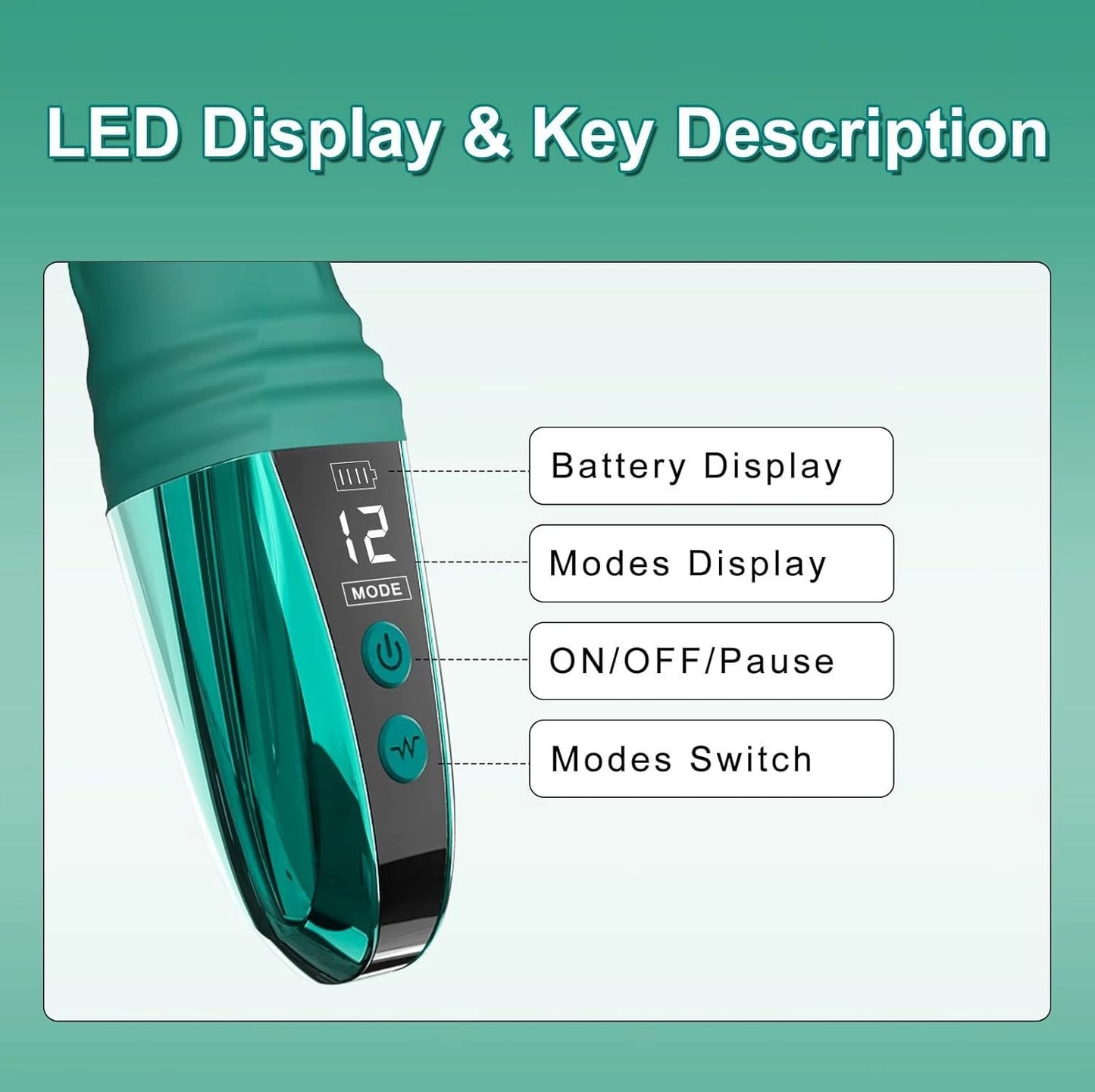Emerald - Green Silicone Body Massager - USB Magnetic Charging