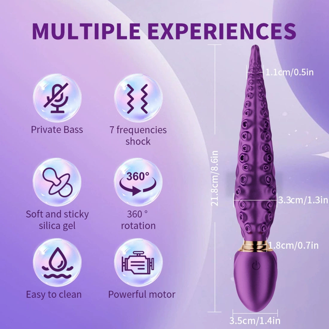 Purple Octopus - Inspired Silicone Body Massager