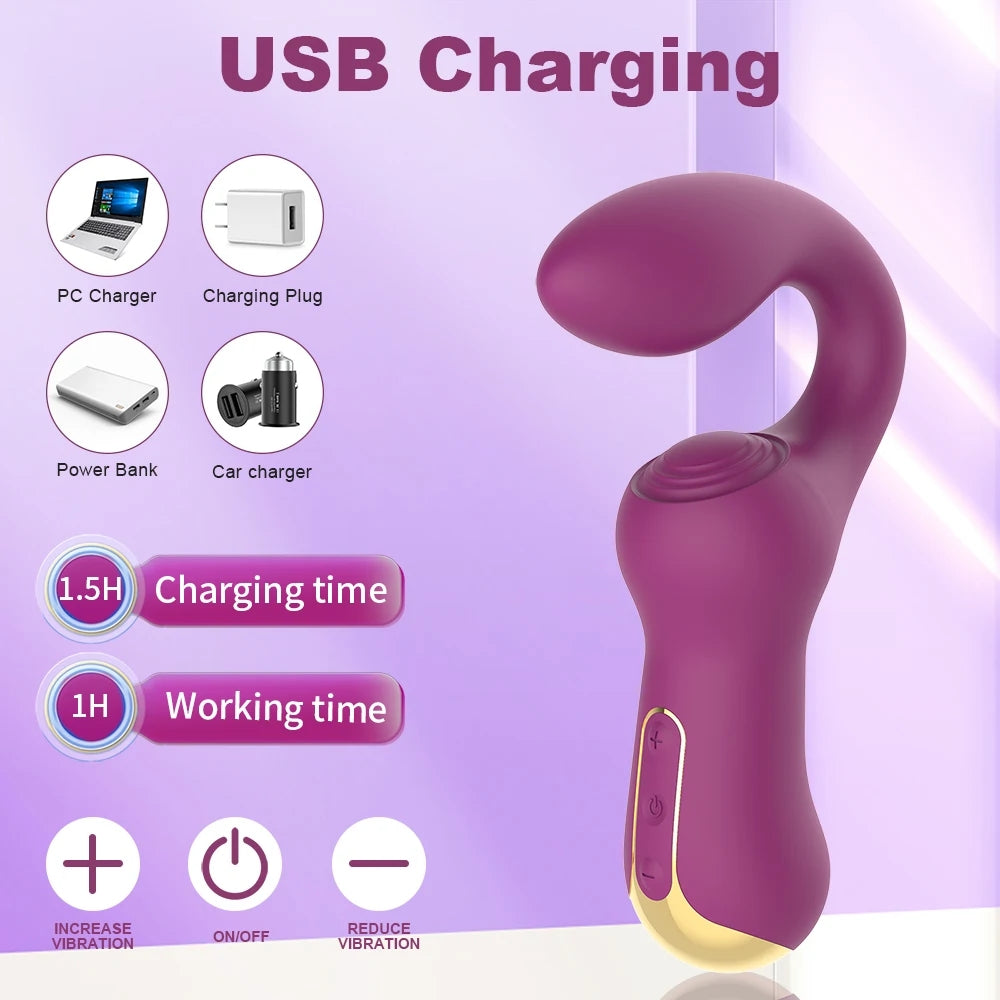 Premium Purple Vibration Massager with 10 Frequencies