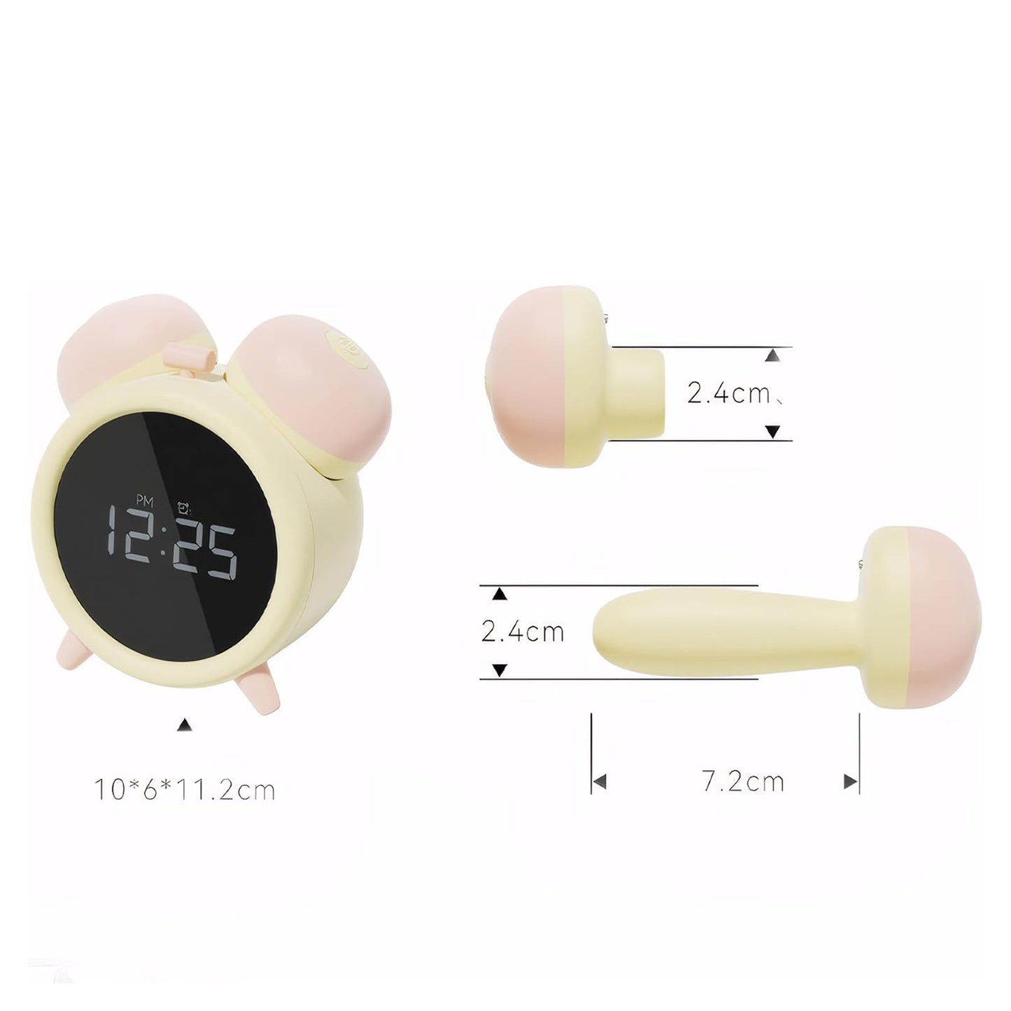 Female Cute Retro-inspired Digital Alarm Clock - It's both an alarm clock and a toy