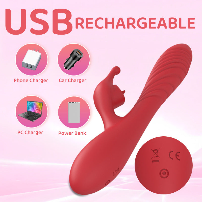 Vibrating Red Relaxation Massager - Unique Contoured Shape