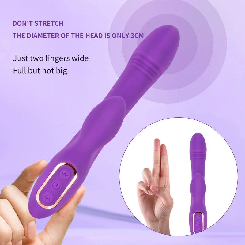 Waterproof Vibration Massager - Purple & Silicone - for Relaxation