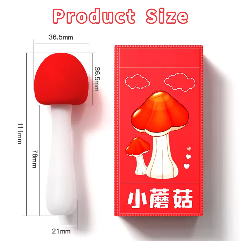 Mushroom-shaped Soft Silicone Personal Massagers - Delicate Care in Red & Green