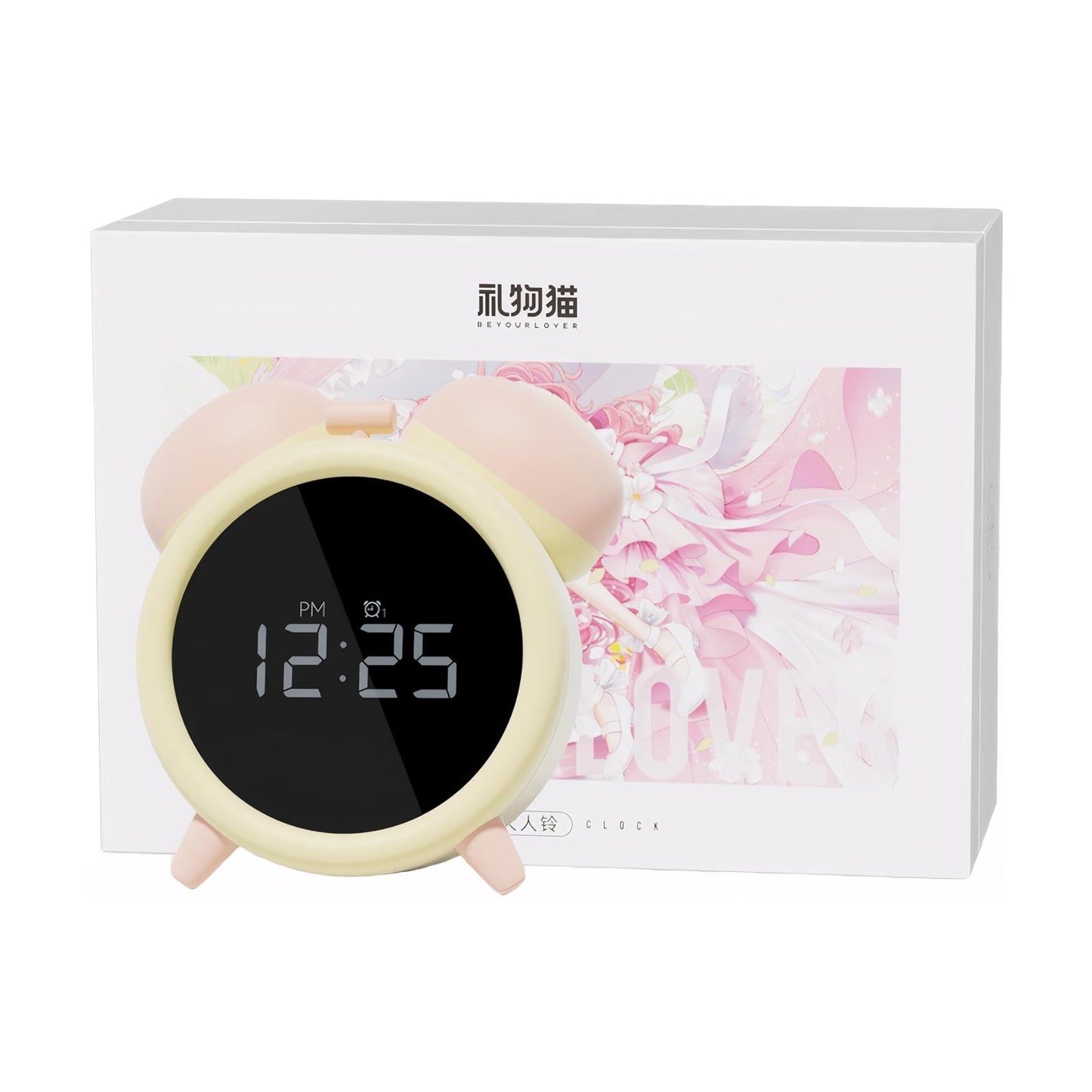 Female Cute Retro-inspired Digital Alarm Clock - It's both an alarm clock and a toy