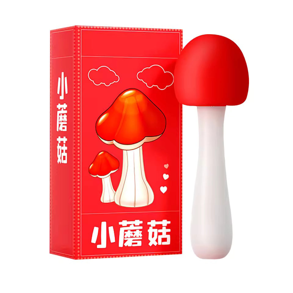 Mushroom-shaped Soft Silicone Personal Massagers - Delicate Care in Red & Green