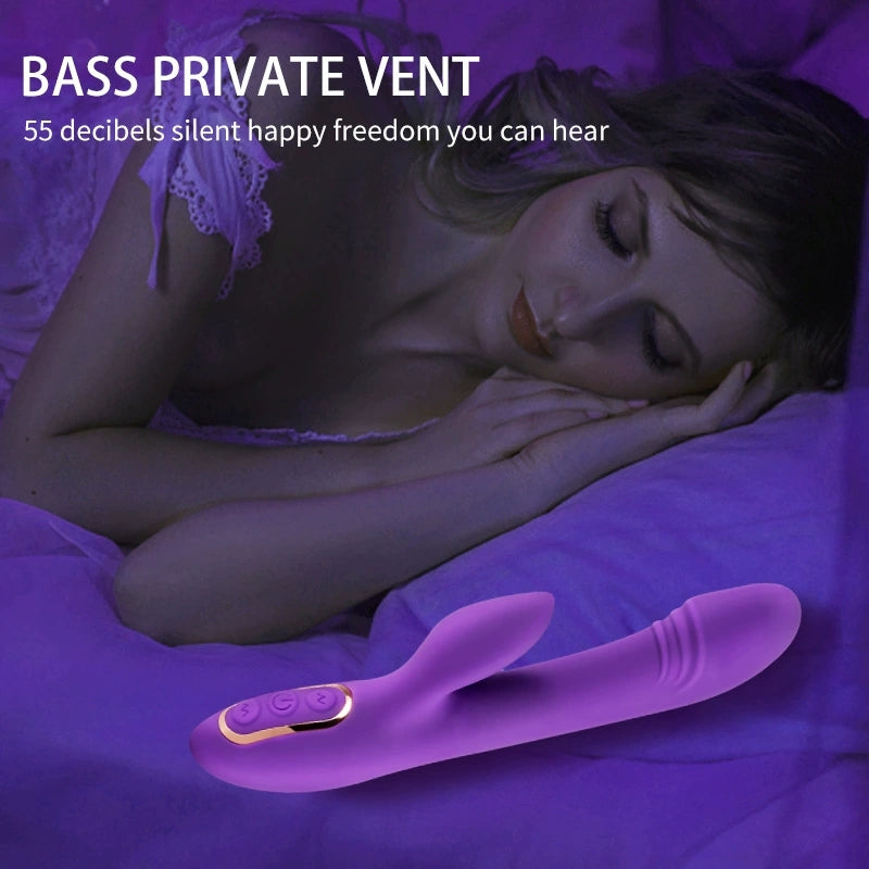 Waterproof Vibration Massager - Purple & Silicone - for Relaxation