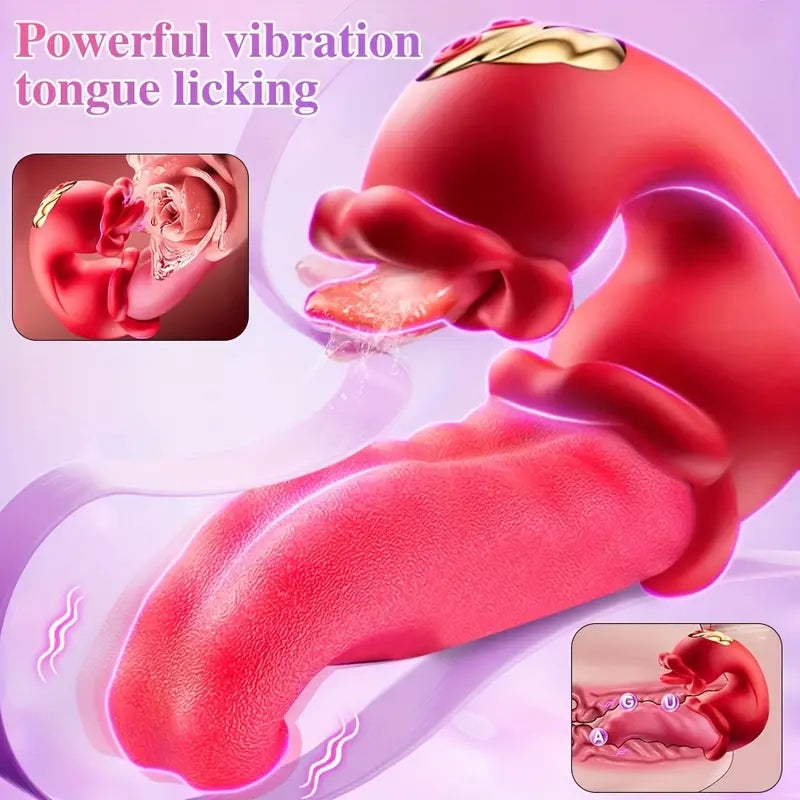 Simulation Tongue Vibrating Massager Powerful Vibrating Massage Toys