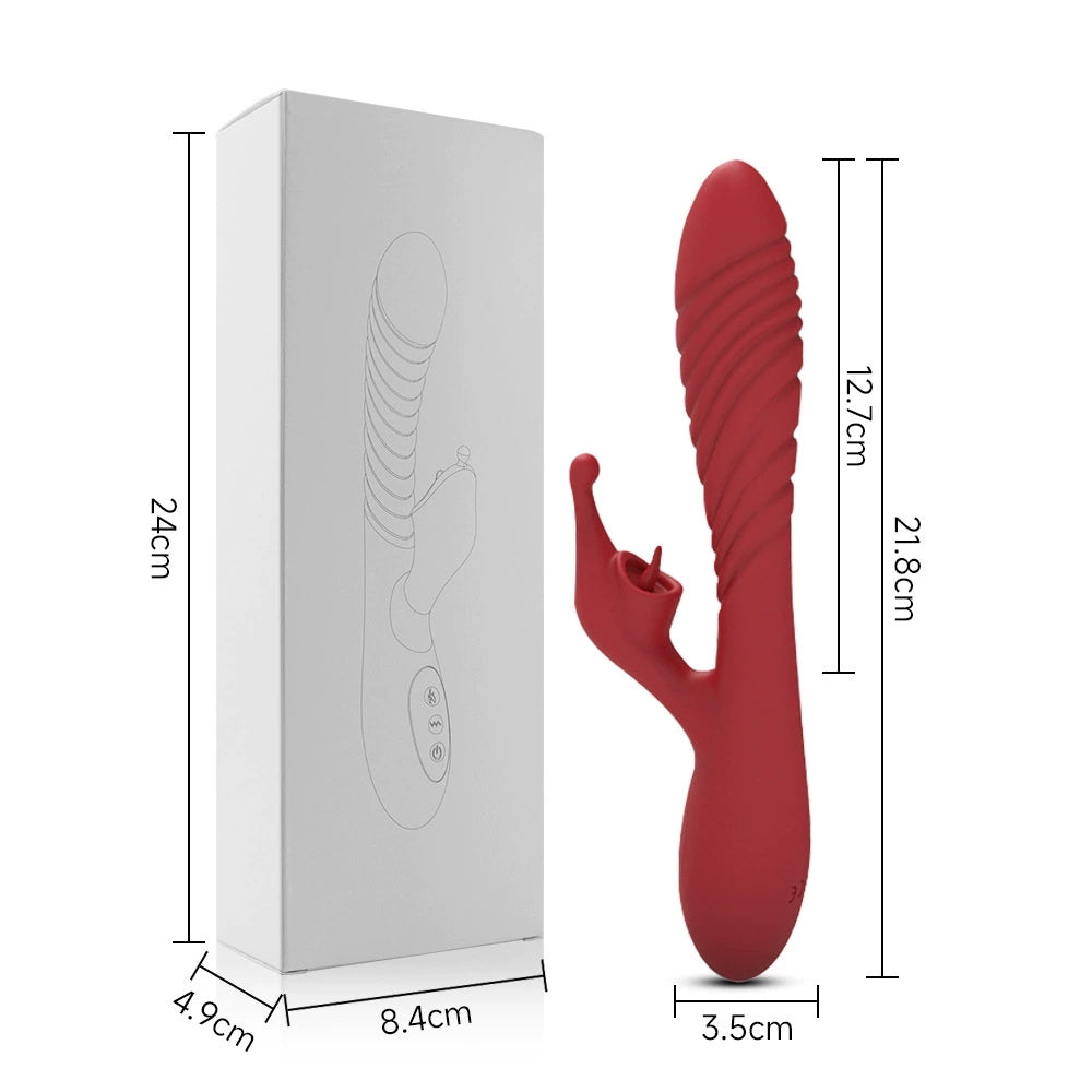Vibrating Red Relaxation Massager - Unique Contoured Shape