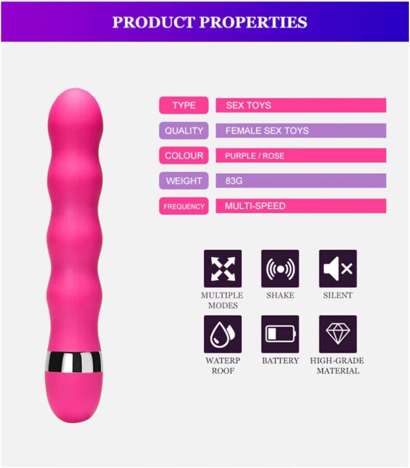 Silicone Waterproof Body Massager - Easy to Clean