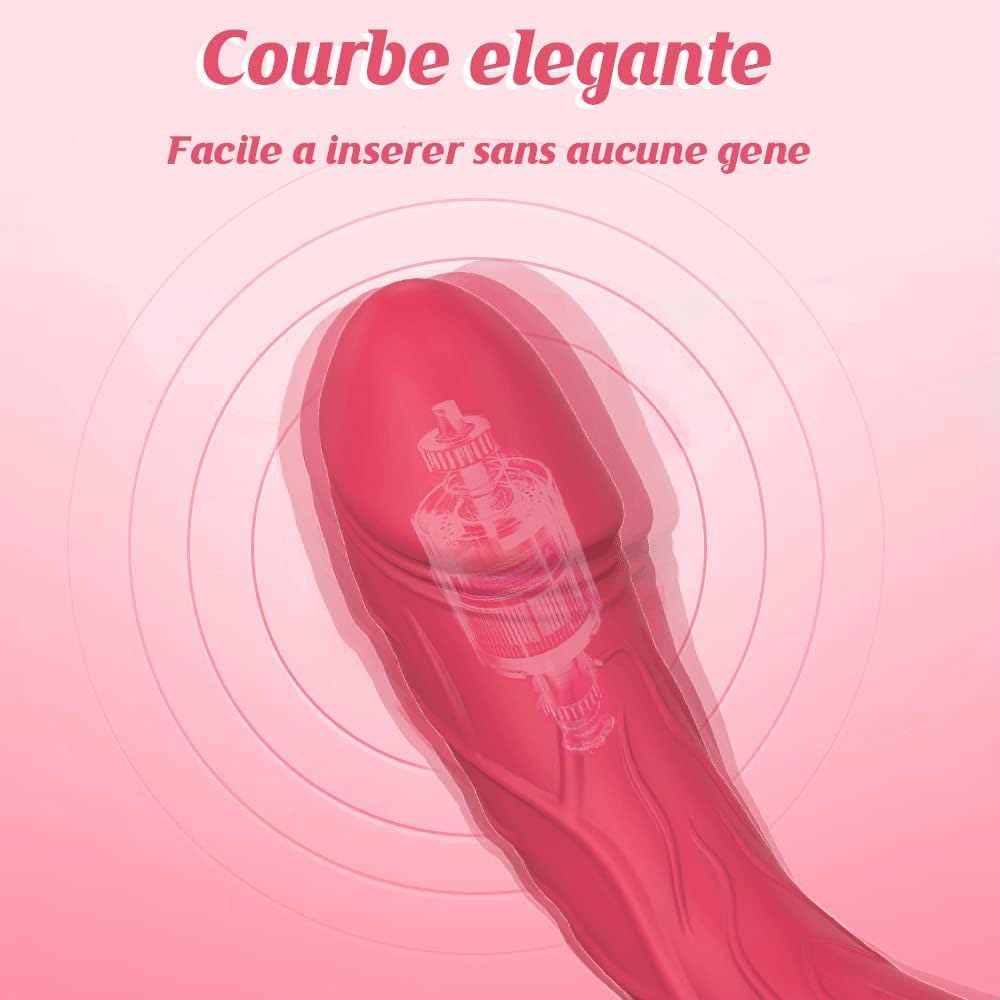 Waterproof Vibration Massager - Red & Silicone - Ideal for Relaxation