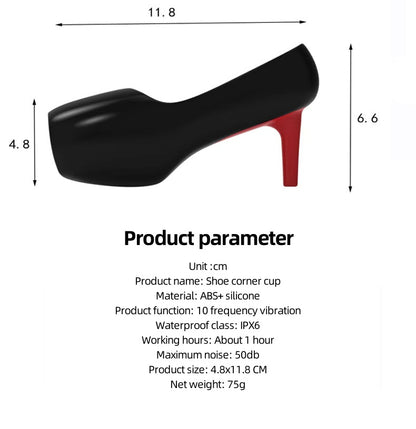 Red High-heeled shoes vibrator massager