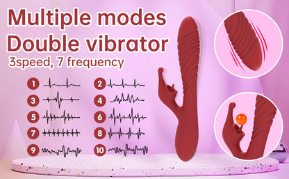 Vibrating Red Relaxation Massager - Unique Contoured Shape