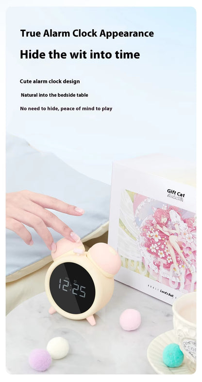 Female Cute Retro-inspired Digital Alarm Clock - It's both an alarm clock and a toy