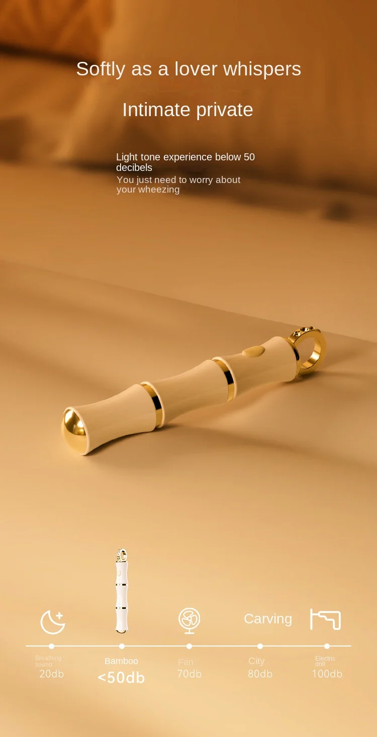 Elegant Bamboo - inspired Rechargeable Body Massager - 10 Vibration Modes