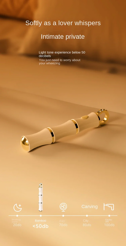 Elegant Bamboo - inspired Rechargeable Body Massager - 10 Vibration Modes