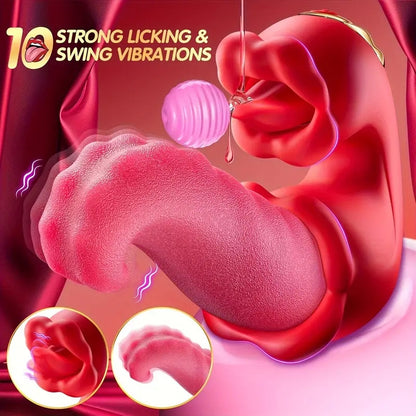 Simulation Tongue Vibrating Massager Powerful Vibrating Massage Toys