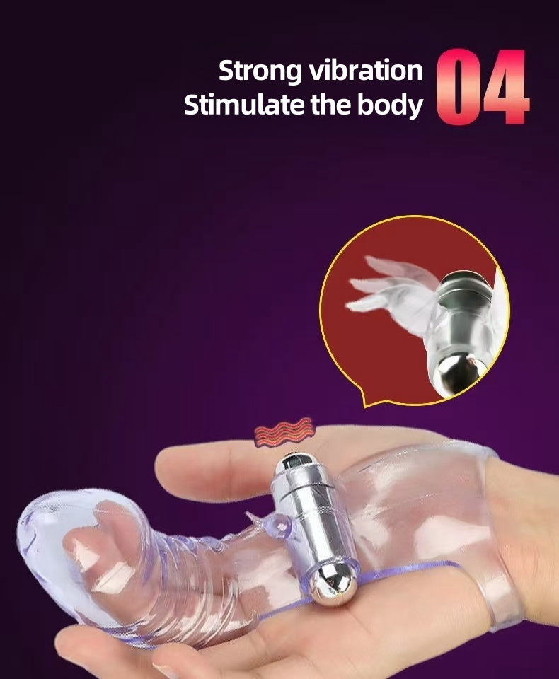 Vibrate massage finger cover