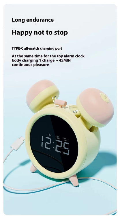 Female Cute Retro-inspired Digital Alarm Clock - It's both an alarm clock and a toy