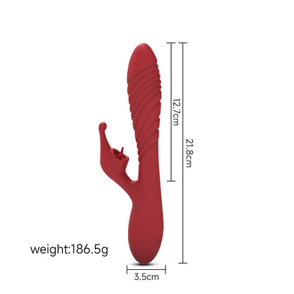 Vibrating Red Relaxation Massager - Unique Contoured Shape