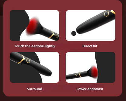 Rechargeable heating beauty brush vibrator massager
