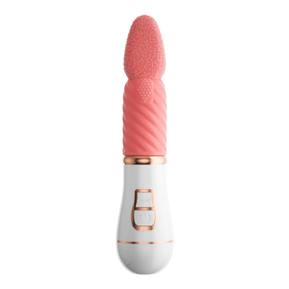 Red Silicone Rechargeable Body Massager - Textured Design
