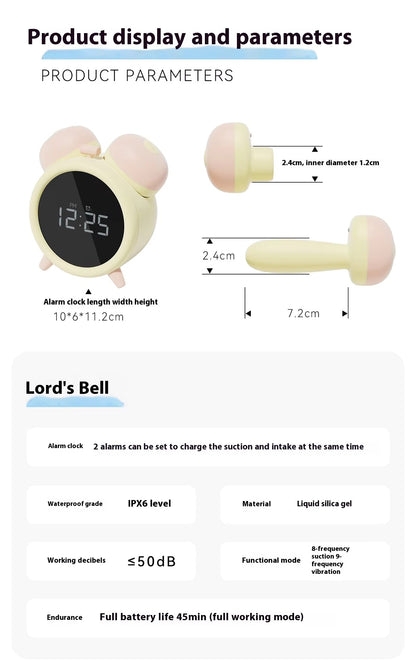 Female Cute Retro-inspired Digital Alarm Clock - It's both an alarm clock and a toy