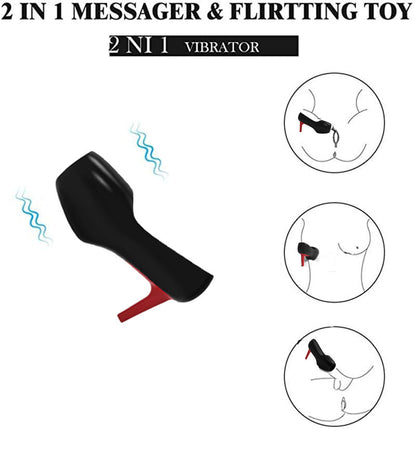 Red High-heeled shoes vibrator massager