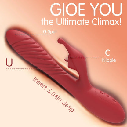 Vibrating Red Relaxation Massager - Unique Contoured Shape