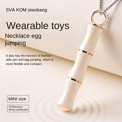Elegant Bamboo - inspired Rechargeable Body Massager - 10 Vibration Modes